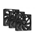 GENESIS Oxal 120 Carcasa del ordenador Ventilador 12 cm Negro 3 pieza(s)