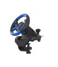 GENESIS Seaborg 350 Negro, Azul USB Volante + Pedales Nintendo Switch, PC, PlayStation 4, Playstation 3, Xbox 360, Xbox One, Xbo
