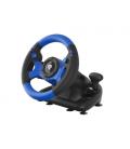 GENESIS Seaborg 350 Negro, Azul USB Volante + Pedales Nintendo Switch, PC, PlayStation 4, Playstation 3, Xbox 360, Xbox One, Xbo
