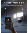 Eufy Security Floodlight Camera E340 con cable, giro de 360° e inclinación, grabación ininterrumpida, Wi-Fi de doble banda, 2000
