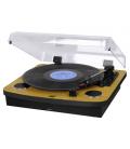 Trevi TT 1022 BT Tocadiscos de tracción directa Negro, Madera