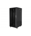 ARMARIO LANBERG 19" 27U 600X800 FLAT PACK NEGRO CON PUERTA DE CRISTAL