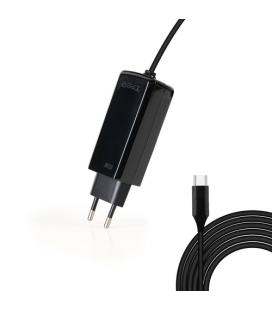 Cargador de portátil tooq tqlc-usbcgan65pd-c usb tipo-c/ 65w/ automático/ voltaje 5-20v/ 1x usb tipo-c