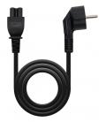 Cable alimentación trébol nanocable 10.22.0302-l200/ schuko macho - c5 hembra/ 2m/ negro
