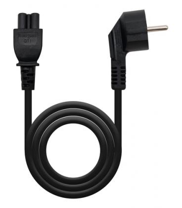 Cable alimentación trébol nanocable 10.22.0302-l300/ schuko macho - c5 hembra/ 3m/ negro