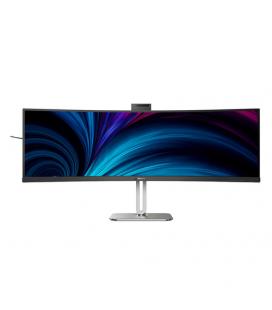 Monitor profesional ultraparonámico curvo philips 49b2u6903ch 48.8'/ dual qhd/ multimedia/ regulable en altura/ webcam/ negro