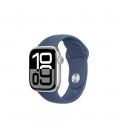 Smartwatch apple watch series 10 gps 42mm silver case denim sport band s - m