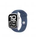 Smartwatch apple watch series 10 gps 46mm silver case denim sport band m - l