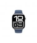 Smartwatch apple watch series 10 gps 46mm silver case denim sport band m - l