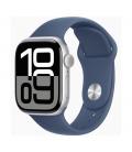 Smartwatch apple watch series 10 gps 42mm silver case denim sport band m - l