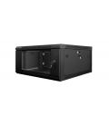Armario lanberg mural rack 19 pulgadas 4u - 600x600 flat pack v2 negro