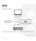 CLUB3D Adaptador USB 3.2 Tipo C RJ-45 Gigabit LAN M/F