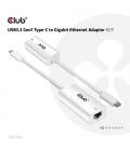 CLUB3D Adaptador USB 3.2 Tipo C RJ-45 Gigabit LAN M/F
