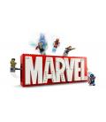 Lego marvel logotipo y figuras