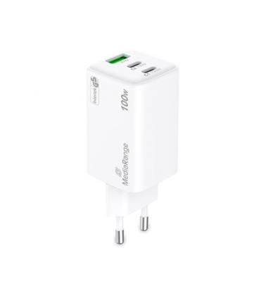CARGADOR MEDIARANGE TRIPLE USB-A U USB-C 100W