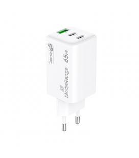 CARGADOR MEDIARANGE TRIPLE USB-A Y USB-C 65W