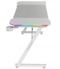 Mars Gaming MGD-X140RGB Mesa Ergonómica ARGB Mando Alfombrilla XXL Soportes Externos 140x60cm Blanco