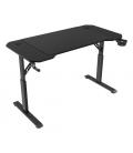 Mars Gaming MGD-ERGO120 Mesa Altura Ajustable 3 Posiciones Ergonómica Alfombrilla 120x60cm Negro