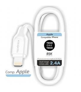 Cable usb 2.0 lightning tech one tech tec2902/ lightning macho - usb macho/ 1m/ blanco