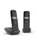 Gigaset as690 inalámbrico dect duo negro