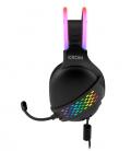 Auriculares micro krom klaim diadema - usb 2xjack 3.5mm - rgb