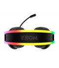 Auriculares micro krom klaim diadema - usb 2xjack 3.5mm - rgb