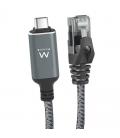 Ewent cable usb-c 3.1 a rj45 cat6 ftp, 1gbps, 1m