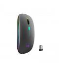 Ewent ratón inalámbrico recarg. dual bt/wifi, rgb