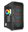 CAJA GAMING SHARKOON AK3 RGB ATX NEGRO 3XVENT 120MM 2XUSB SN FUENTE