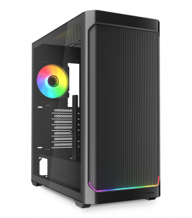 CAJA GAMING SHARKOON AK4W RGB Strip NEGRO 4XVENT 120MM 3XUSB SN FUENTE