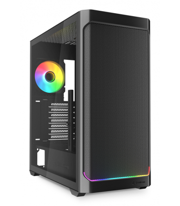 CAJA GAMING SHARKOON AK4W RGB Strip NEGRO 4XVENT 120MM 3XUSB SN FUENTE