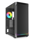 CAJA GAMING SHARKOON AK4W RGB Strip NEGRO 4XVENT 120MM 3XUSB SN FUENTE
