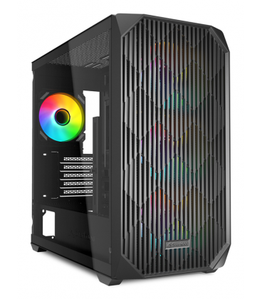 CAJA GAMING SHARKOOM MK3 mATX NEGRO 3XVENT 120MM 3XUSB SN FUENTE