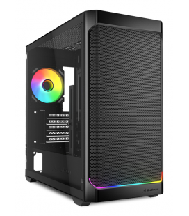 CAJA GAMING SHARKOON VK2 RGB ATX NEGRO 3XVENT 120MM 2XUSB SN FUENTE