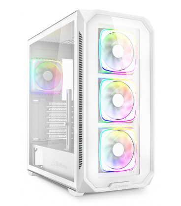 CAJA GAMING SHARKOON AK5G RGB ATX BLANCO 4XVENT 120MM 3XUSB SN FUENTE