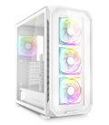 CAJA GAMING SHARKOON AK5G RGB ATX BLANCO 4XVENT 120MM 3XUSB SN FUENTE