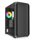 CAJA GAMING SHARKOON AK2 RGB ATX NEGRO 2XVENT 120MM 2XUSB SN FUENTE