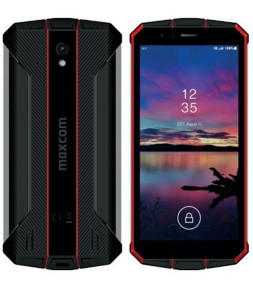 Telefono movil smartphone maxcom ms507 black - red rugerizado 5pulgadas - 32gb rom - 3gb ram - 13mpx - 5mpx - 4g