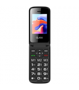 Teléfono móvil qubo x-247 4g para personas mayores/ negro y azul