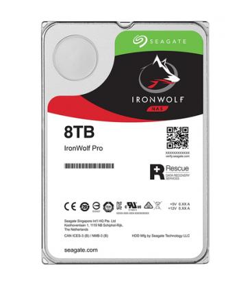 Disco duro interno hdd seagate ironwolf nas st8000vn004 8tb 3.5 pulgadas 7200rpm - 256mb - sata 6gb - s