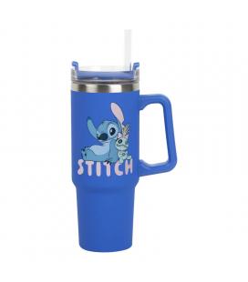 Vaso de viaje termico con pajita paladone disney stitch 900ml
