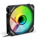 VENTILADOR CAJA SHARKOON MIRROR PWM RGB REVERSE NEGRO