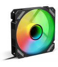 VENTILADOR CAJA SHARKOON MIRROR PWM RGB NEGRO