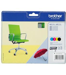Cartucho de tinta original brother lc-229/ lc-225xl alta capacidad multipack/ cian/ magenta/ amarillo/ negro