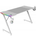 Mars Gaming MGD-X140RGB Mesa Ergonómica ARGB Mando Alfombrilla XXL Soportes Externos 140x60cm Blanco