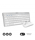COMBO TECLADO RATON SUBBLIM MULTIDISPOSITIVO COMPACTO PLATEADO/BLANCO BLUETOOTH