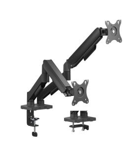 Soporte de mesa con contrapeso para 2 monitores aisens dt32tsr-357/ giratorio/ inclinable/ hasta 9kg