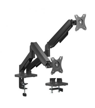 Soporte de mesa con contrapeso para 2 monitores aisens dt32tsr-357/ giratorio/ inclinable/ hasta 9kg