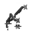Soporte de mesa con contrapeso para 2 monitores aisens dt32tsr-357/ giratorio/ inclinable/ hasta 9kg