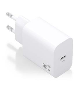 Cargador de pared gan aisens a110-0940/ 1xusb tipo-c/ 30w/ blanco